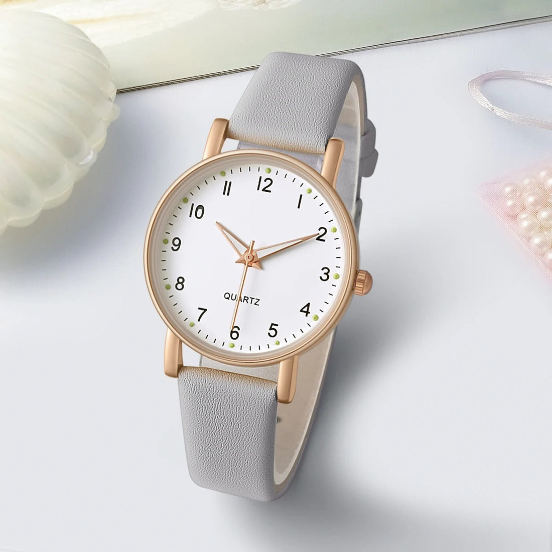 Casual Women's Watch Pu Leather Strap Wristwatch